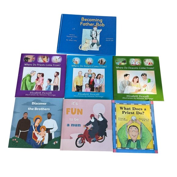Various Other - Catholic Vocations Children Books Set Priest Nun Deacon Becoming Where Come From